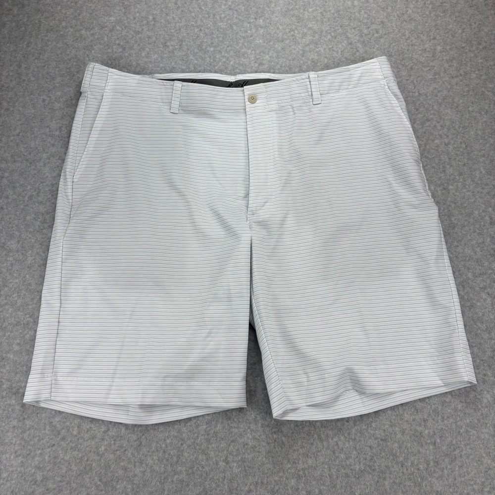 Ben Hogan Golf Shorts Mens 42 White Striped Stretch Performance Active Golfing
